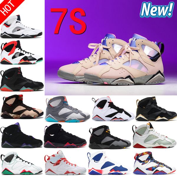 

new 7s men women basketball shoes university blue hare vii 7 bordeaux black gloss raptor unc sapphire flint paname citrus shimmer sweater tr