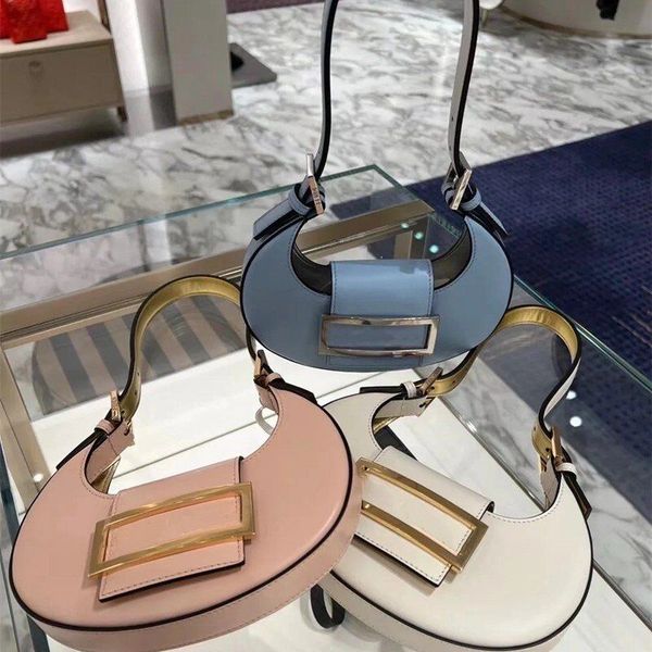 

vintage handbag croissant hobo bag leather underarm shoulder bags fashion letter golden hasp lady tote flap wallets casual style and fast de