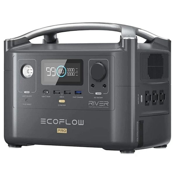 

ecoflow river pro portable power station 720wh power multiple devices recharge 0-80% within 1 hour for camping rv