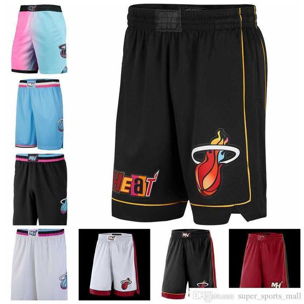 

printed miami''heat''men 2021-22 city swingman pants edition basketball shorts performance black