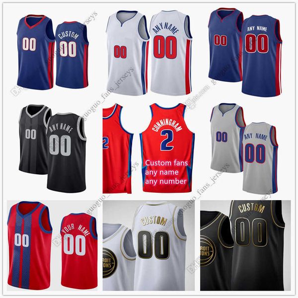 

custom printed 75th 2022 new city basketball jerseys 9 grant 13 olynyk 2 cunningham 7 hayes 6 diallo 18 joseph 20 jackson jersey, Black;red