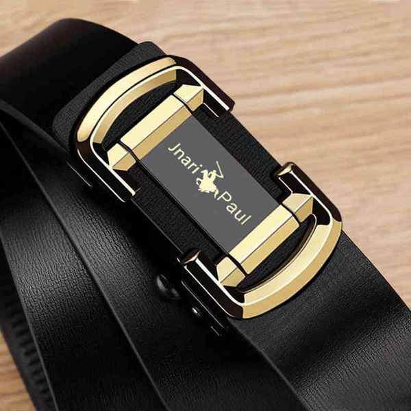 

paul polo belt men's soft leather automatic buckle belt korean version young and middle-aged busins versatile trouser belt[gift box], Black;brown