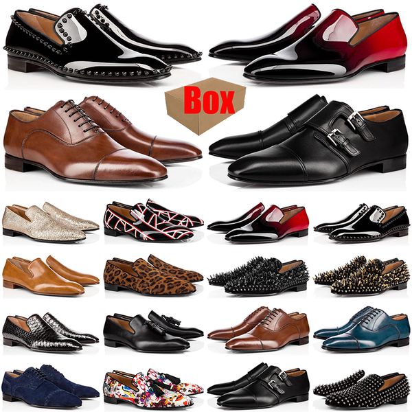 

with box mens loafers designer heels for men dress shoes black brown luxury fashion wedding des chaussures party office career trainers spor