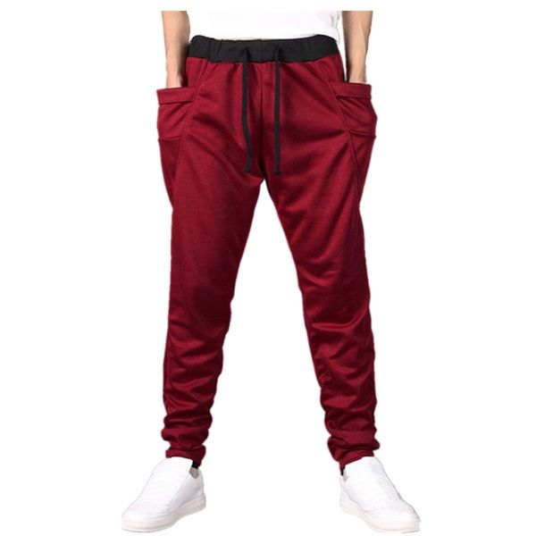 

sale mkass brand mens print beam foot pants active joggers pencil pants men hip hop sweatpants 10 colors 201126, Black
