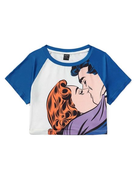 

x joe mcdermott figure graphic raglan sleeve tee d2zi#, White