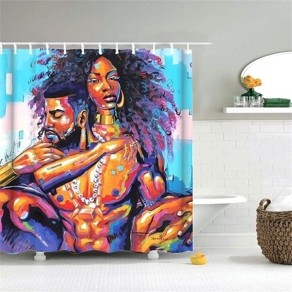Africano sexy ragazza nera doccia cutain woman peli con citazioni nude per tende da bagno t200711