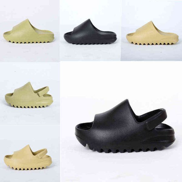 

bone slides infant born baby shoes resin slip on soot boys girls children sandals with box size 23-35, Black;grey