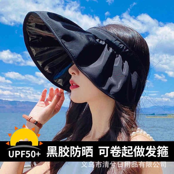 

hats japanese uv black gel sun protection cap women's cycling empty children's summer shell, Blue;gray