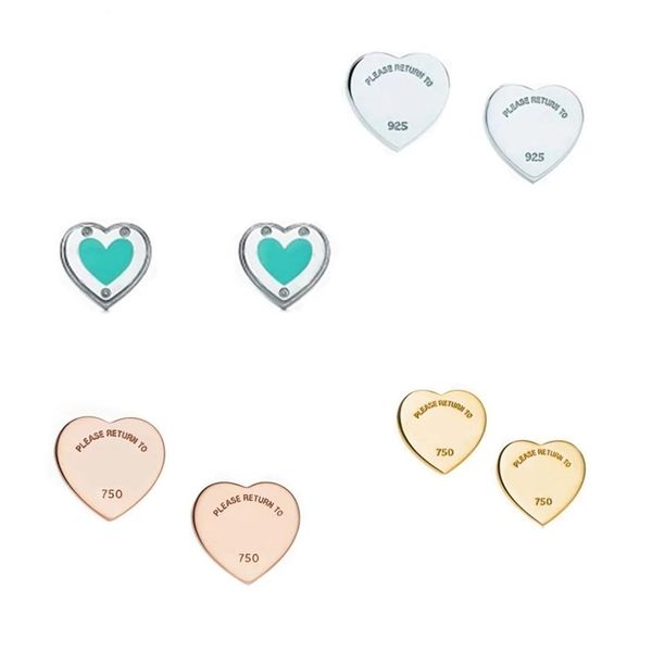 

man woman hoop earrings s925 pure silver fashion stud earrings original tags classic brand jewelry valentine's day party wear236n, Golden;silver