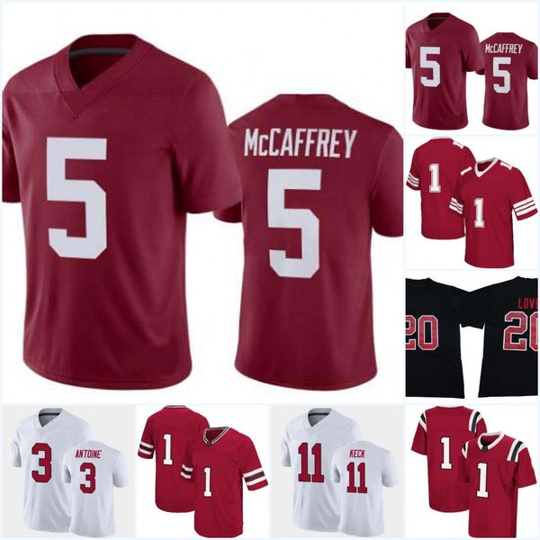 

#18 tanner mckee college #5 christian mccaffrey #20 darrin nelson bryce love #8 nathaniel peat #6 austin jones #84 benjamin yurosek #3 levan, Black