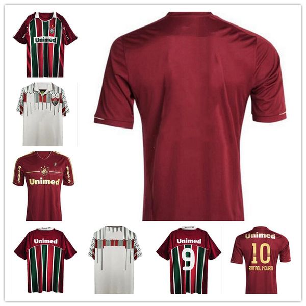 

1989 1990 2011 2012 fluminense retro soccer jersey 89 90 11 12 deco lanzini rafael sobis home away thiago neves fred vintage classic footbal, Black;yellow