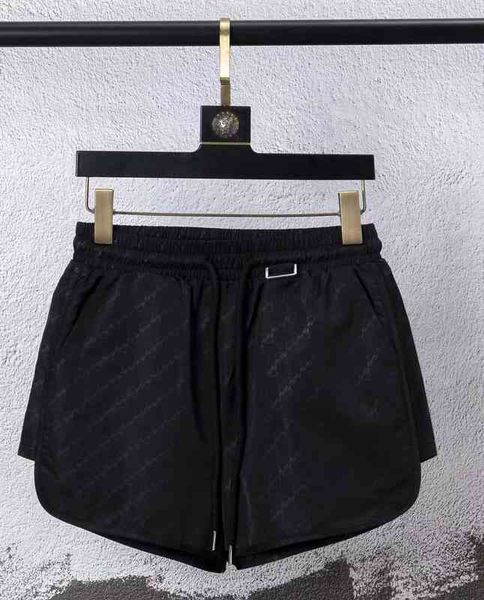 

men's shorts spring and summer we11 square casual shorts for men women, White;black