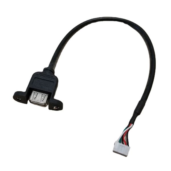 USB Tip A diş paneli montajı vidalı bir dişi panel montajı 2.0mm mini 5pin veri yazdırma uzatma kablosu 30 cm