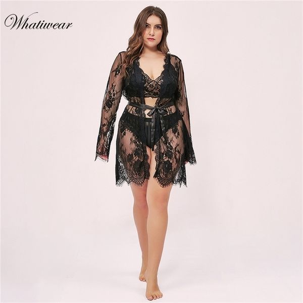 

whatiwear nightgown nightwear lingerie lace slits nightdress vneck nightie vintage sleepwear female pijama y200425, Black;red