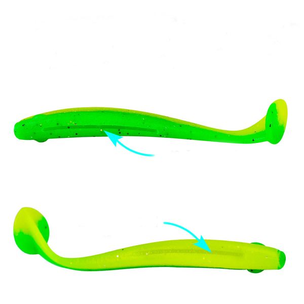 Горячие 10 цветовых мягких желе или приманка для рыбалки с приманкой приманка приманка с приманок с приманкой из мягкой силиконовой рыбалки Шад 5,5 см 1,2 г K1640