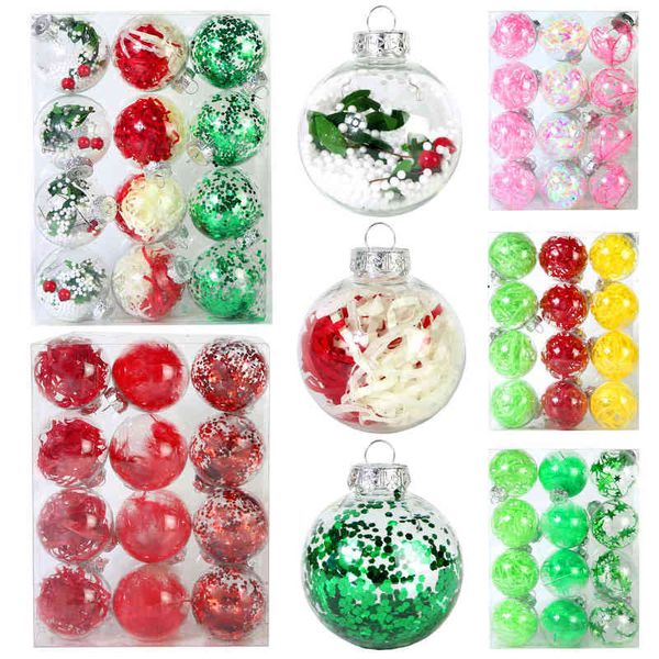 

factory outlet new christmas ball plastic set 6cm 12 pieces of pet transparent s hollow betterel mall decorations