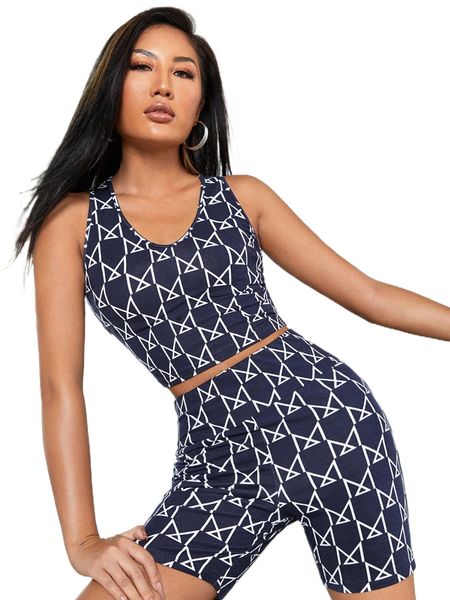 

x armand allover print tank 07pa#, White