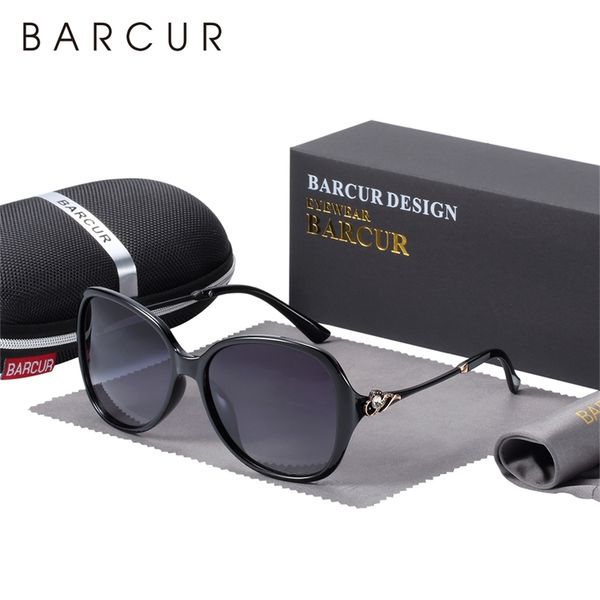 

barcur pochromic sunglasses women polarized round sun glasses lady eyewear uv400 220513, White;black