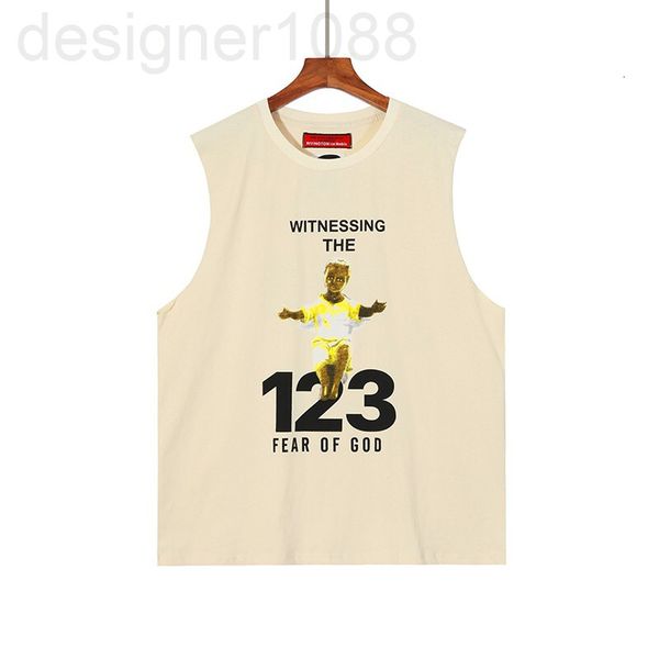 

women's tanks & camis designer 22 spring and summer new style niche brand high street little angel letter printed waistcoat fashionable, White
