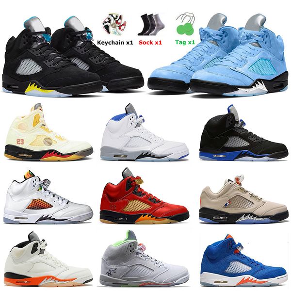 

2022 fashion 5 5s og mens basketball shoes sail offs white unc psgs racer university blue aqua mars for her concord raging bull green bean t