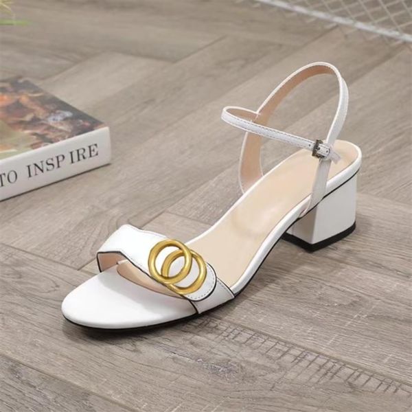 

classics sandals designer thick platform 100% leather women high heels sandals summer womens wedding dress shoes party occupation 260b, Black