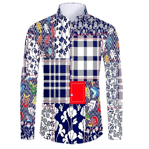 

ujwi wholesale luxury royal shirt men casual long sleeve men paisley print shirt manga longa prom party shirt large size 5xl 220624, White;black