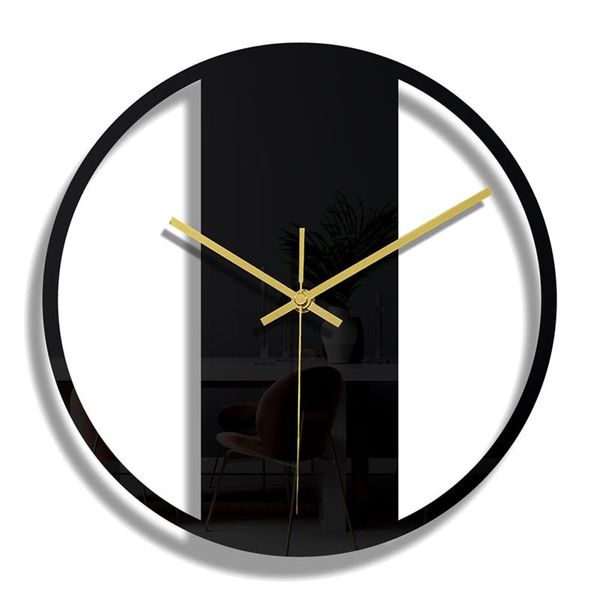 Duvar Saatleri 11.8 inç Akrilik Şeffaf Saat Sticker Moda Ticking Kuvars Oturma Odası Ev Dekoratif Düğüm