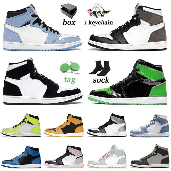 

jumpman 1 1s mens basketball shoes university blue dark mocha twist hyper royal rebellionaire twist men women trainers sneakers 36-46
