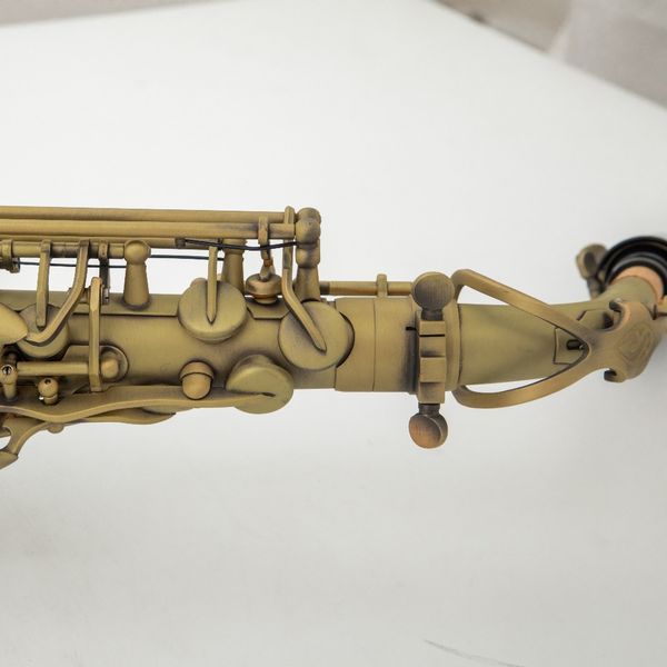 

high grade antique eb e-flat alto saxophone sax shell key carve pattern with case gloves cleaning cloth straps brush