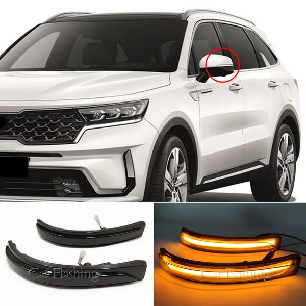 1 Set per Kia Sorento 2016 2017 2018 2019 2020 Dynamic LED Specchio laterale Specchio lampada di segnale di segnale di marcia di marcia leggera Light Lampada