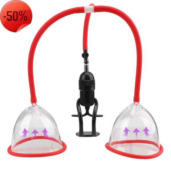 

50% discount manual stimulation massage pump flirting climax bondage toys breast enlarged vacuum sucker shop for couples, Black;white