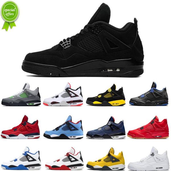 

2022 new arrival jumpman 4 4s black cat men basketball shoes cactus jack bred loyal blue fire red mens trainers sports sneakers size 7 -13