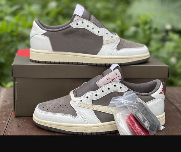 

designer shoes travis 1 low og reverse mocha men basketball 1s cactus white black brown outdoor running sports trainers sneakers