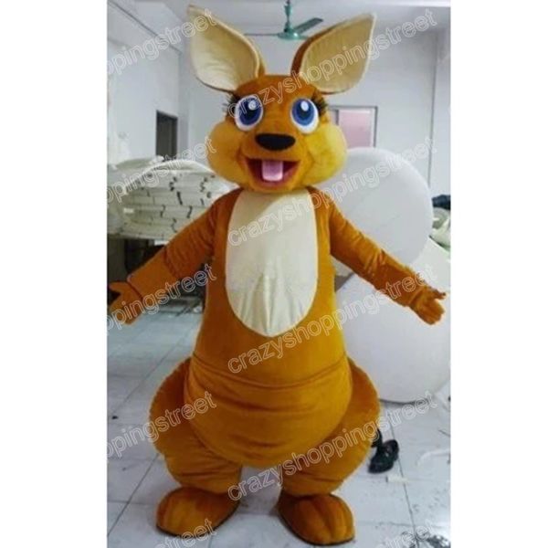 Halloween canguru mascote figurino de desenho anime personagem de anime tem tamanho de adultos de natal carnaval festa de aniversário fora de roupa ao ar livre