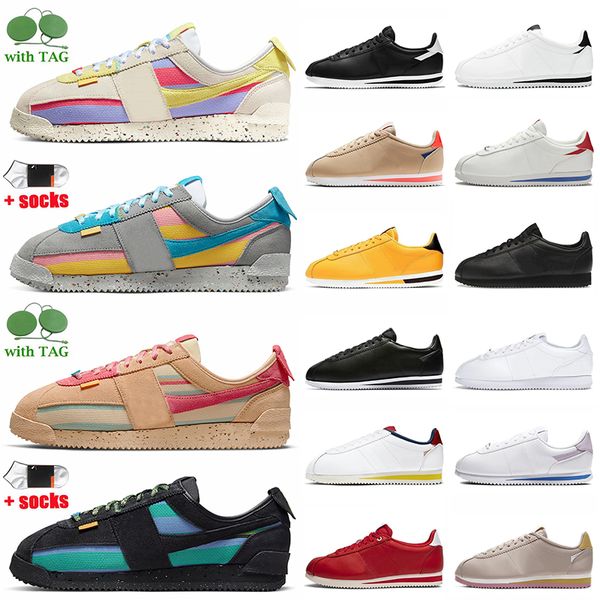 

union la x cortez smoke grey sesame noir lemon frost running shoes 2022 classic leather black white women mens trainer blue purple premium y