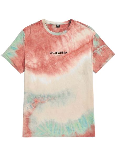 

men tie dye letter graphic tee h1w6#, White;black