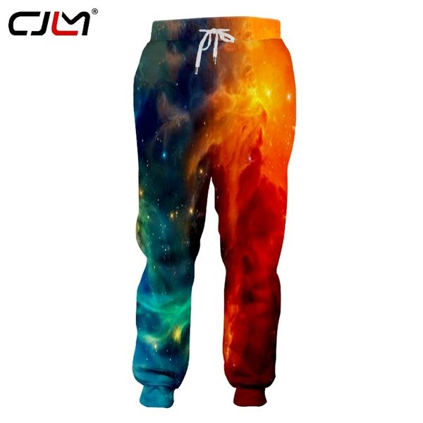 

cjlm man personality colored 3d full printed sweatpants harajuku oversized starry sky theme men's pants selling 220622, Black
