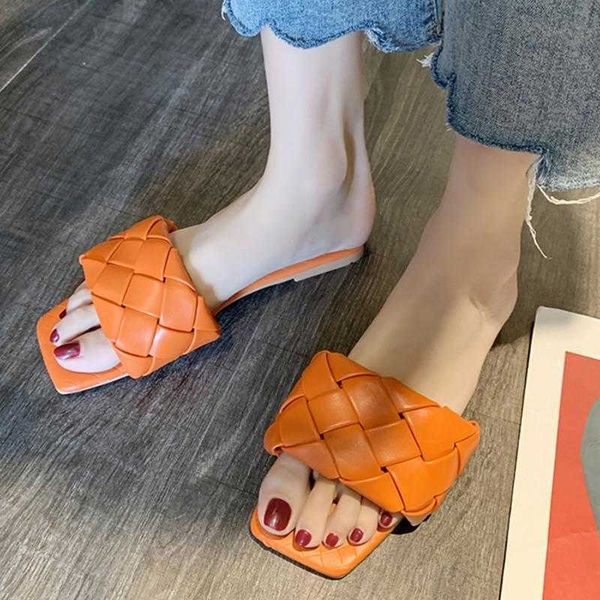 

slippers ribetrini fashion low heel fretwork shoes 2022 summer women slides casual slides1, Black