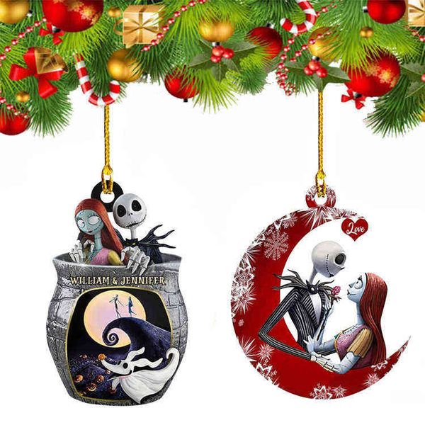 

factory outlet christmas fear decoration pendant startling jack sally decorations
