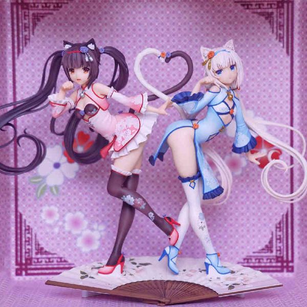 

1/6 scale native nekopara chocola & vanilla cheongsam ver pvc action figure anime girl s model toys