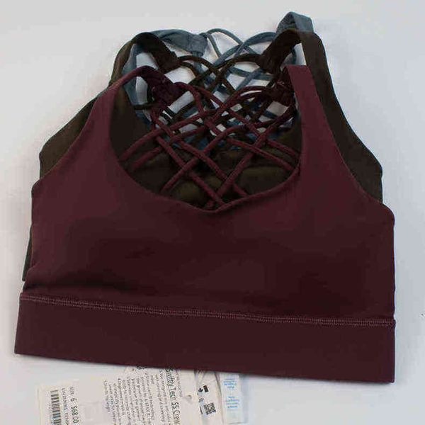 

lulu classic fashion bras align tank women solid sports vest bra girl underwear fitness running yoga sport padded crop b4op, Red;black