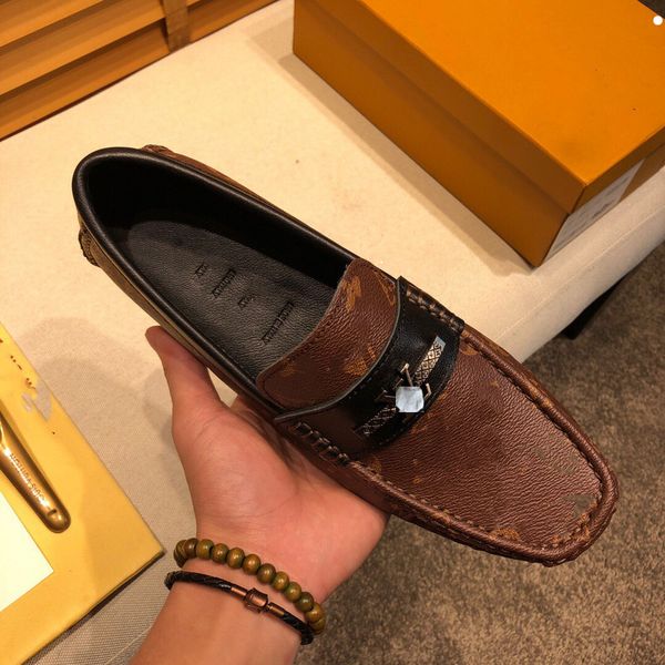

2022 man shoes leather genuine summer mens moccasin shoe fashion leathers loafer shoes men luxury big size 38-46 male casual footwearsize 38, Black