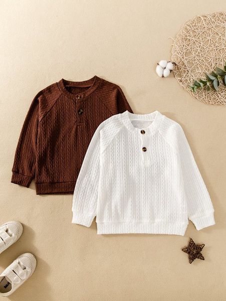 

toddler boys button front raglan sleeve sweatshirt she, Black