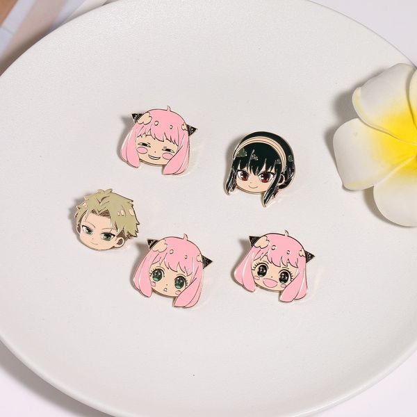 

japanese anime spy family cute brooches for clothing briefcase badges enamel pins lapel pins for backpacks accessories gifts s006, Blue