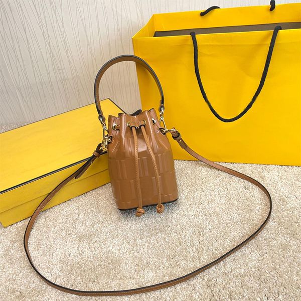 

mini drawstring bag lettered embossed print mobile phone bags crossbody purse fashion leather handbags removable width shoulder strap hig qu