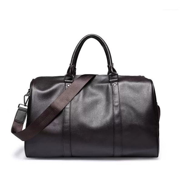 

pu leather men's travel bags large capacity men messenger duffle handbags shoulder berchirly