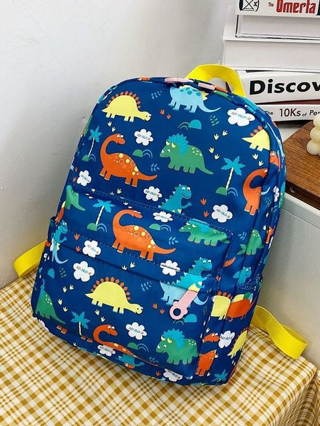 

kids allover dinosaur pattern backpack she