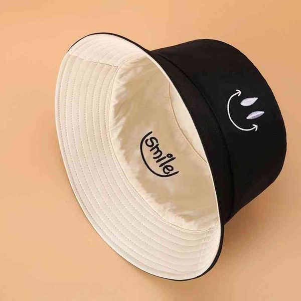 

designer bucket trucker straw hat man woman double sided fisherman's female summer japanese children's korean student fashion spri, Blue;gray