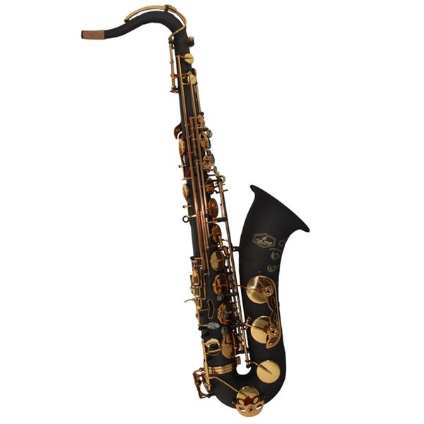 

saxophone high grade professional matte black nickel body gold lacquer key tenor saxophone