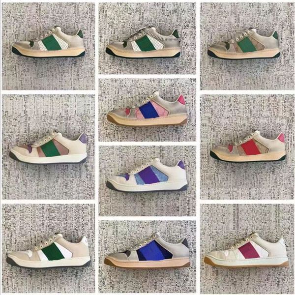 

2022 leather casual shoes oxford flat-bottomed letters stripe embroidery printing little dirty shoes simple joker sports series for men 35-4, Black